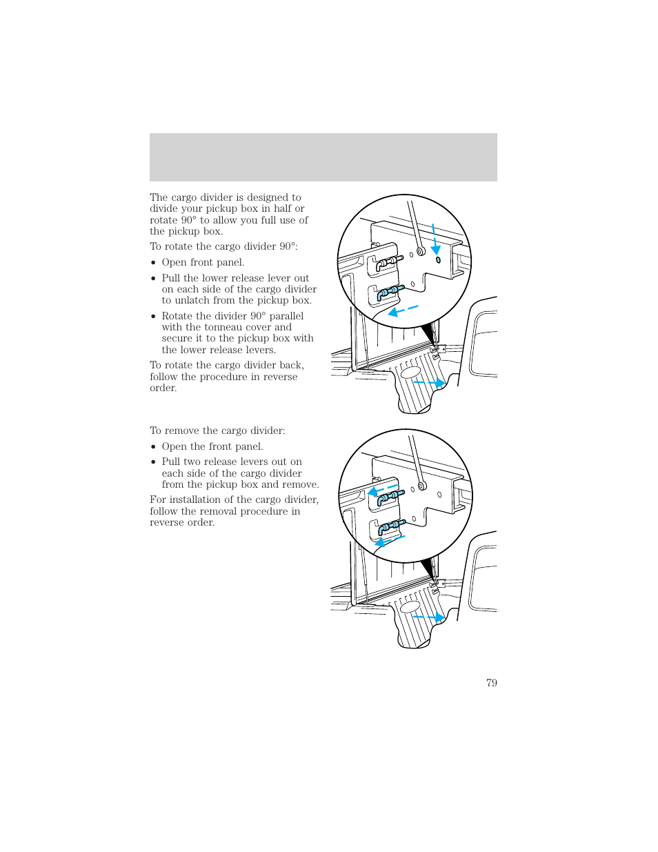Controls and features | FORD 2001 Ranger User Manual | Page 79 / 272
