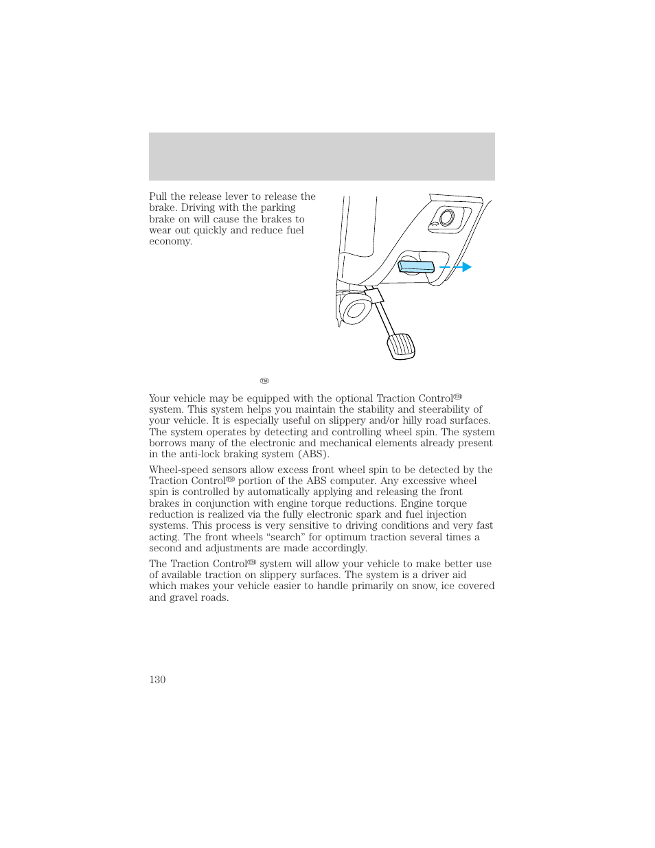 Driving | FORD 2001 Taurus User Manual | Page 130 / 256
