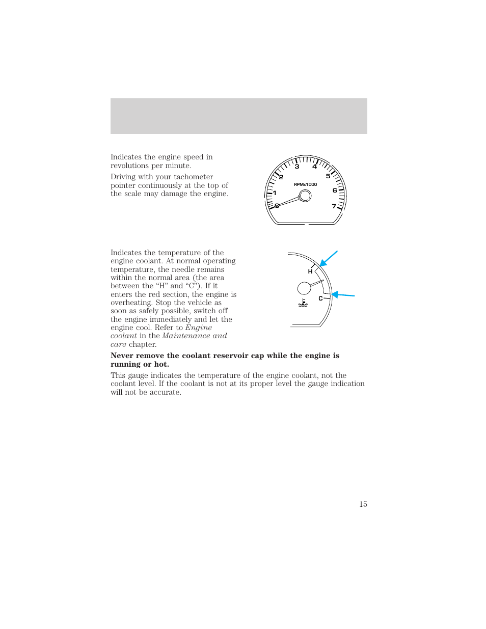 Instrumentation | FORD 2001 Taurus User Manual | Page 15 / 256