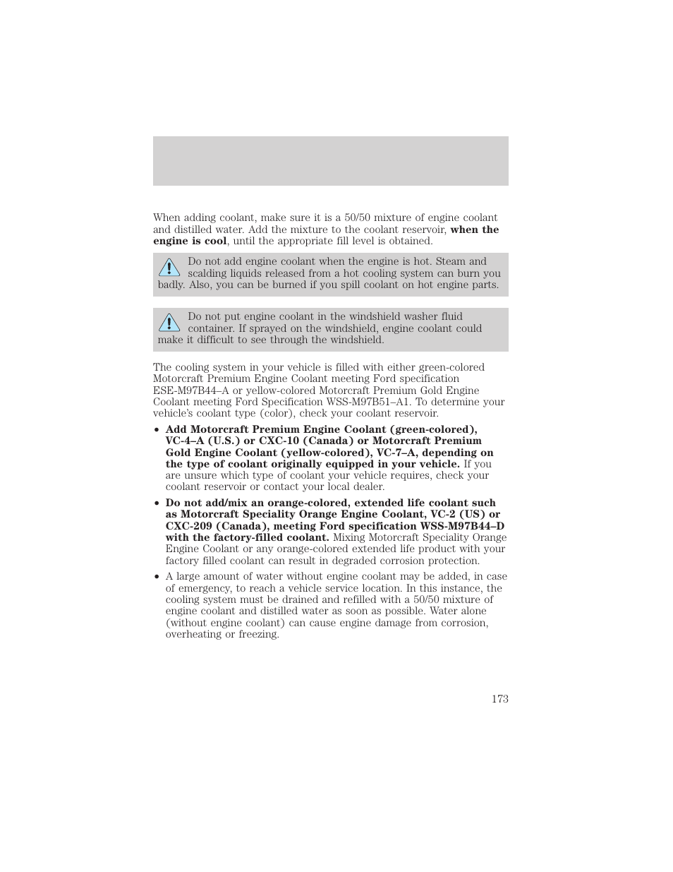 Maintenance and care | FORD 2001 Taurus User Manual | Page 173 / 256