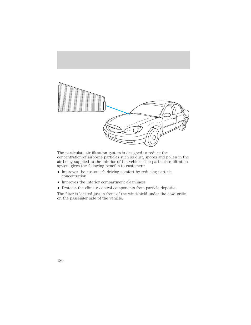 Maintenance and care | FORD 2001 Taurus User Manual | Page 180 / 256