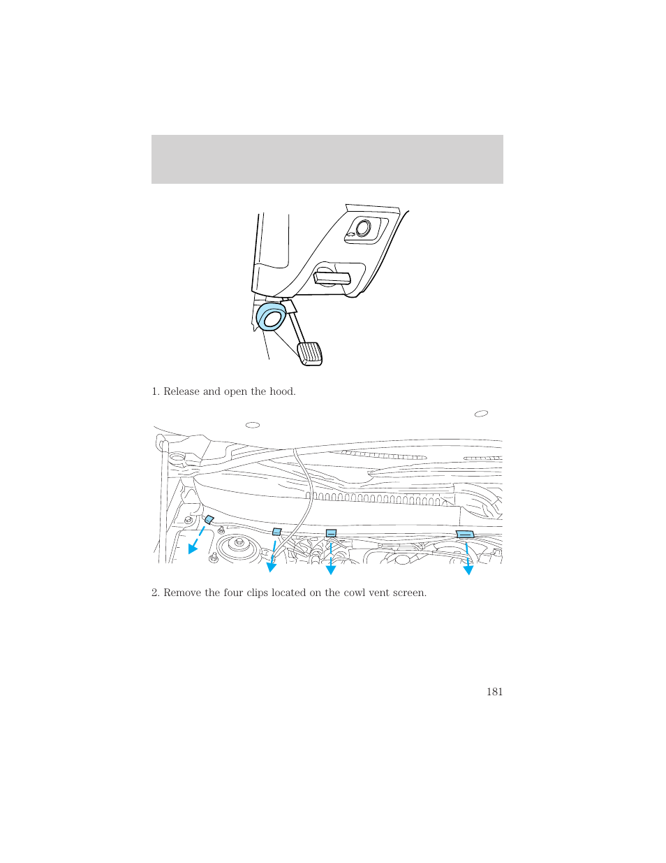 Maintenance and care | FORD 2001 Taurus User Manual | Page 181 / 256
