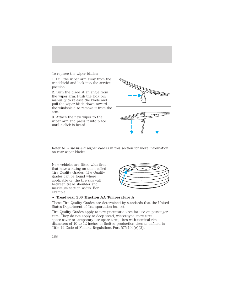 Maintenance and care | FORD 2001 Taurus User Manual | Page 188 / 256