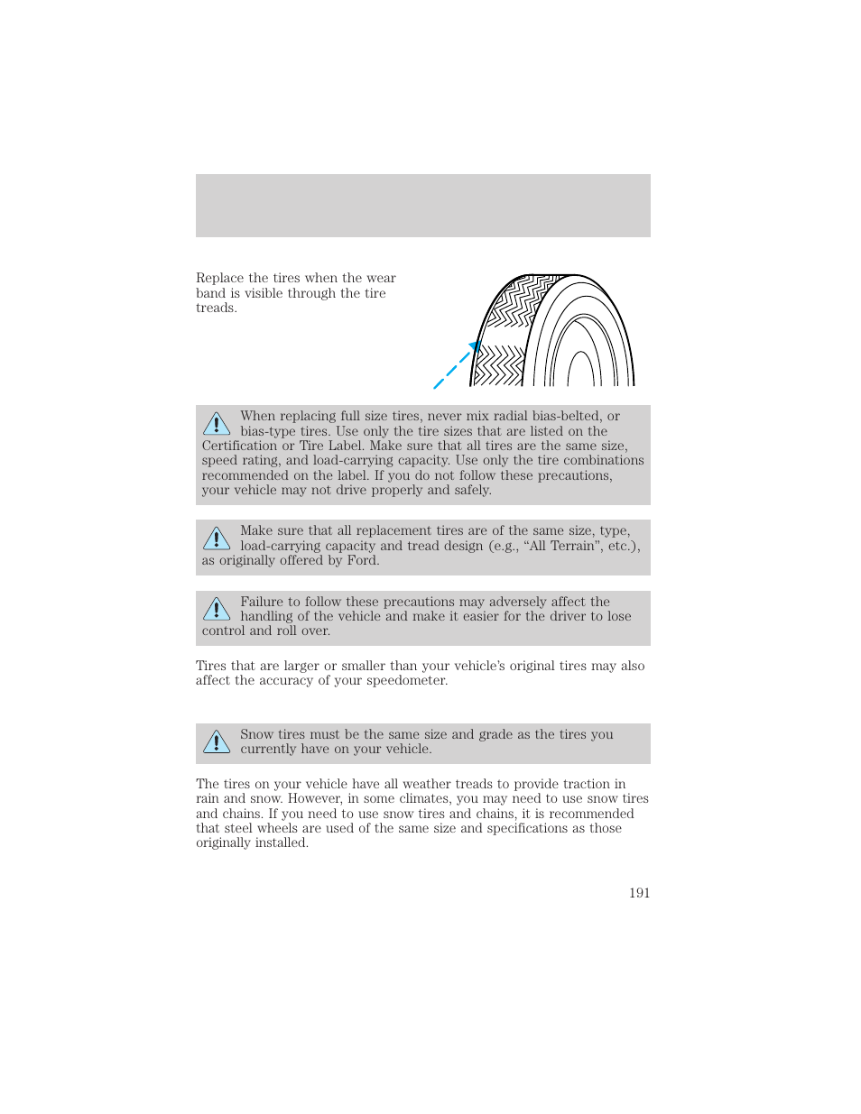 Maintenance and care | FORD 2001 Taurus User Manual | Page 191 / 256