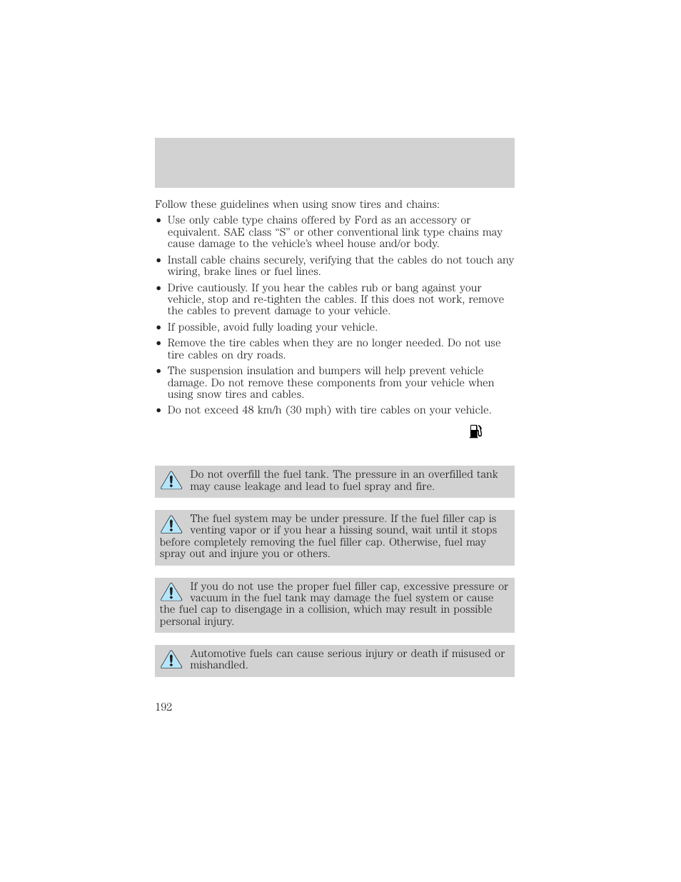 Maintenance and care | FORD 2001 Taurus User Manual | Page 192 / 256