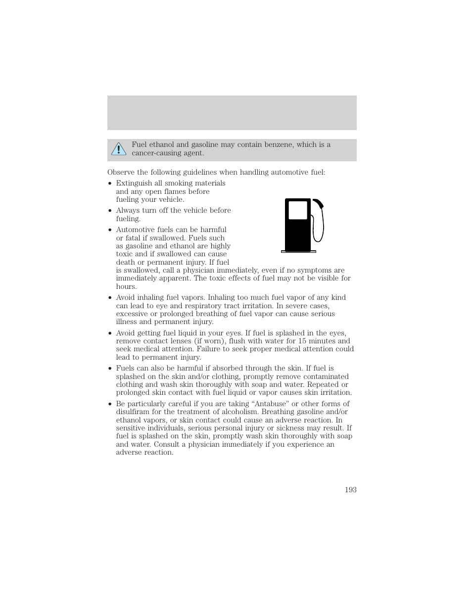 Maintenance and care | FORD 2001 Taurus User Manual | Page 193 / 256