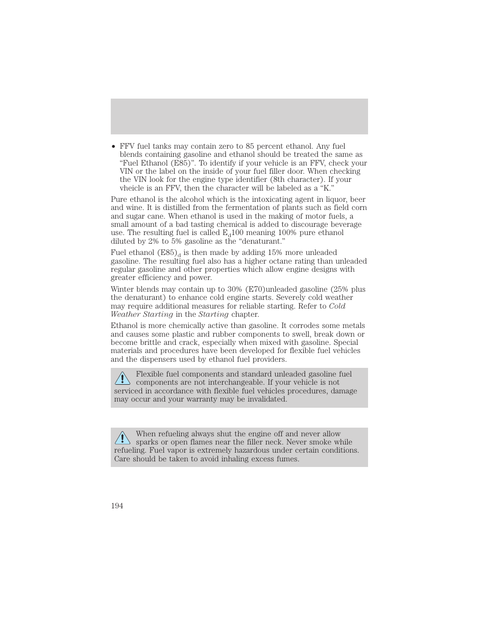 Maintenance and care | FORD 2001 Taurus User Manual | Page 194 / 256