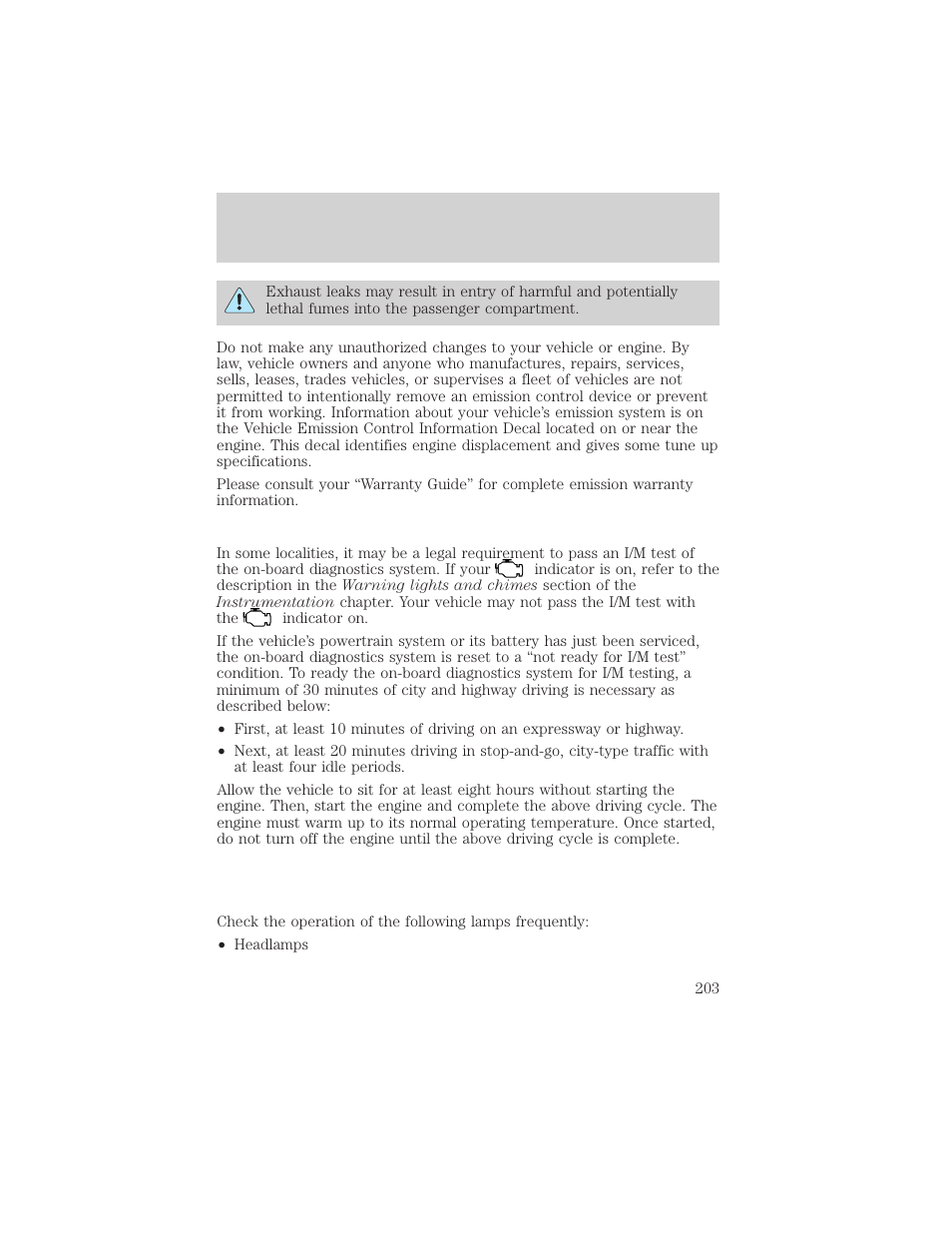Maintenance and care | FORD 2001 Taurus User Manual | Page 203 / 256
