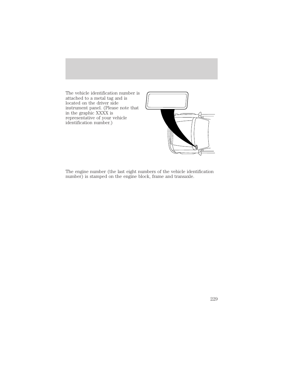 Capacities and specifications | FORD 2001 Taurus User Manual | Page 229 / 256