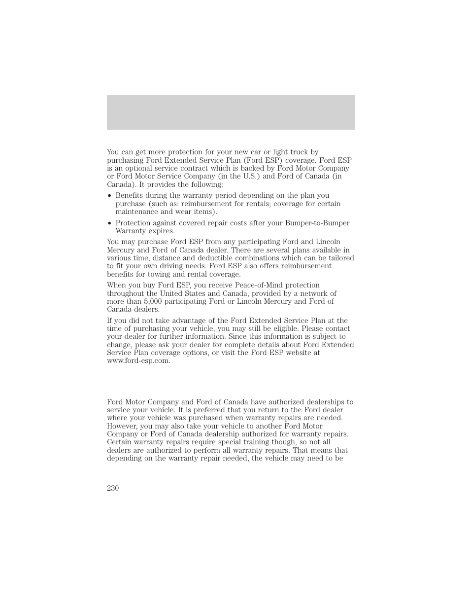 Customer assistance | FORD 2001 Taurus User Manual | Page 230 / 256