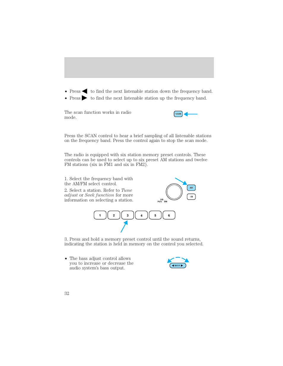 Controls and features | FORD 2001 Taurus User Manual | Page 32 / 256
