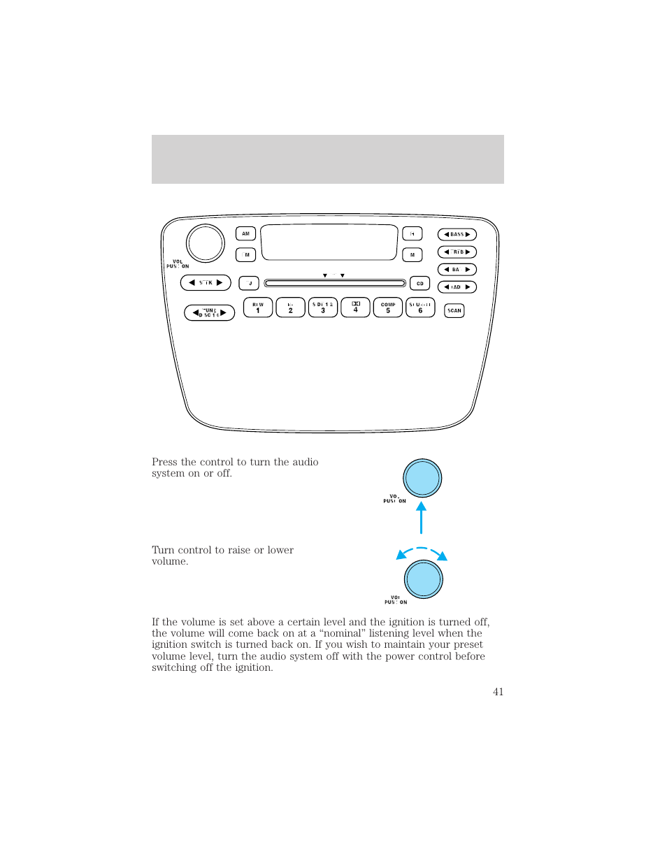 Controls and features | FORD 2001 Taurus User Manual | Page 41 / 256