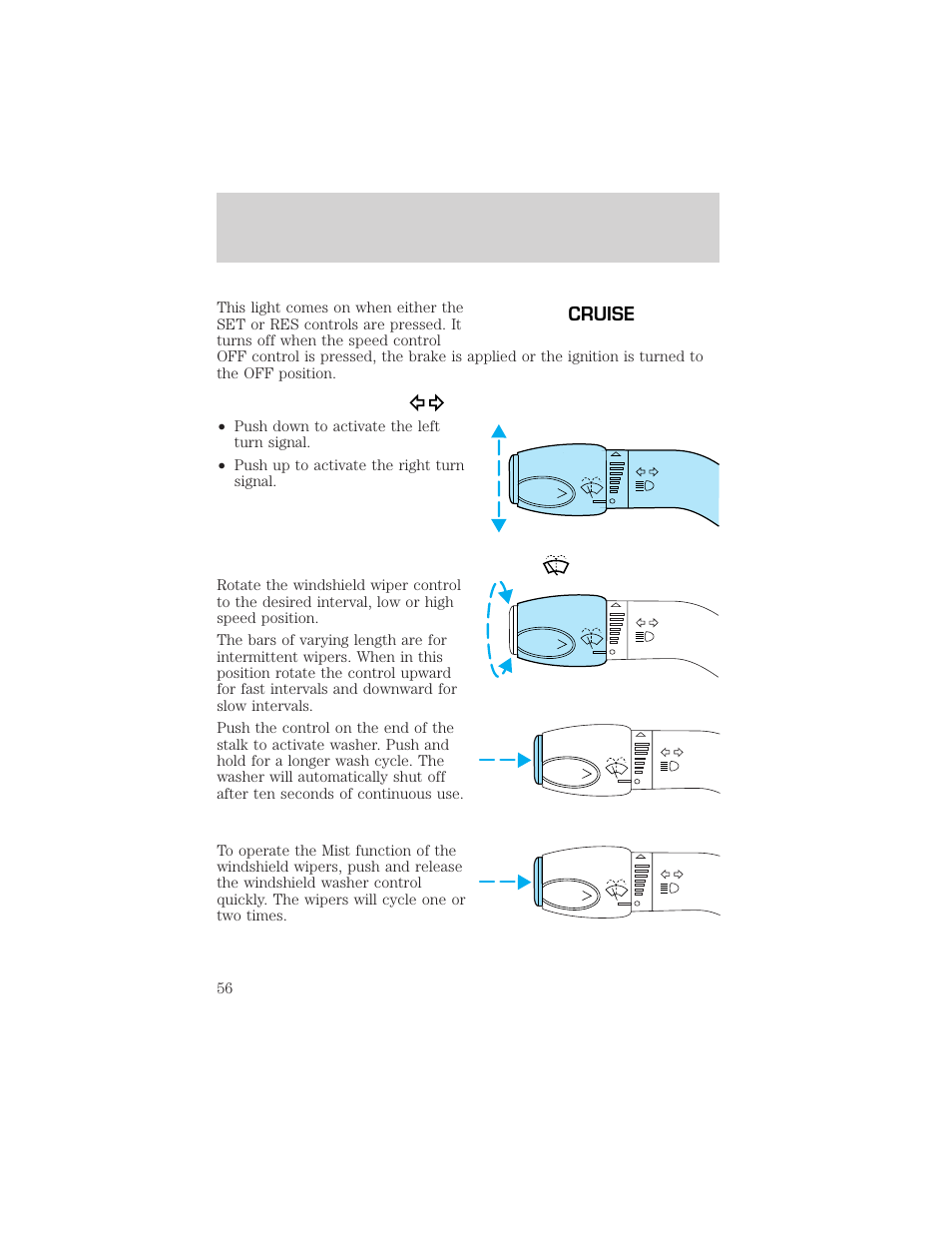 Controls and features | FORD 2001 Taurus User Manual | Page 56 / 256
