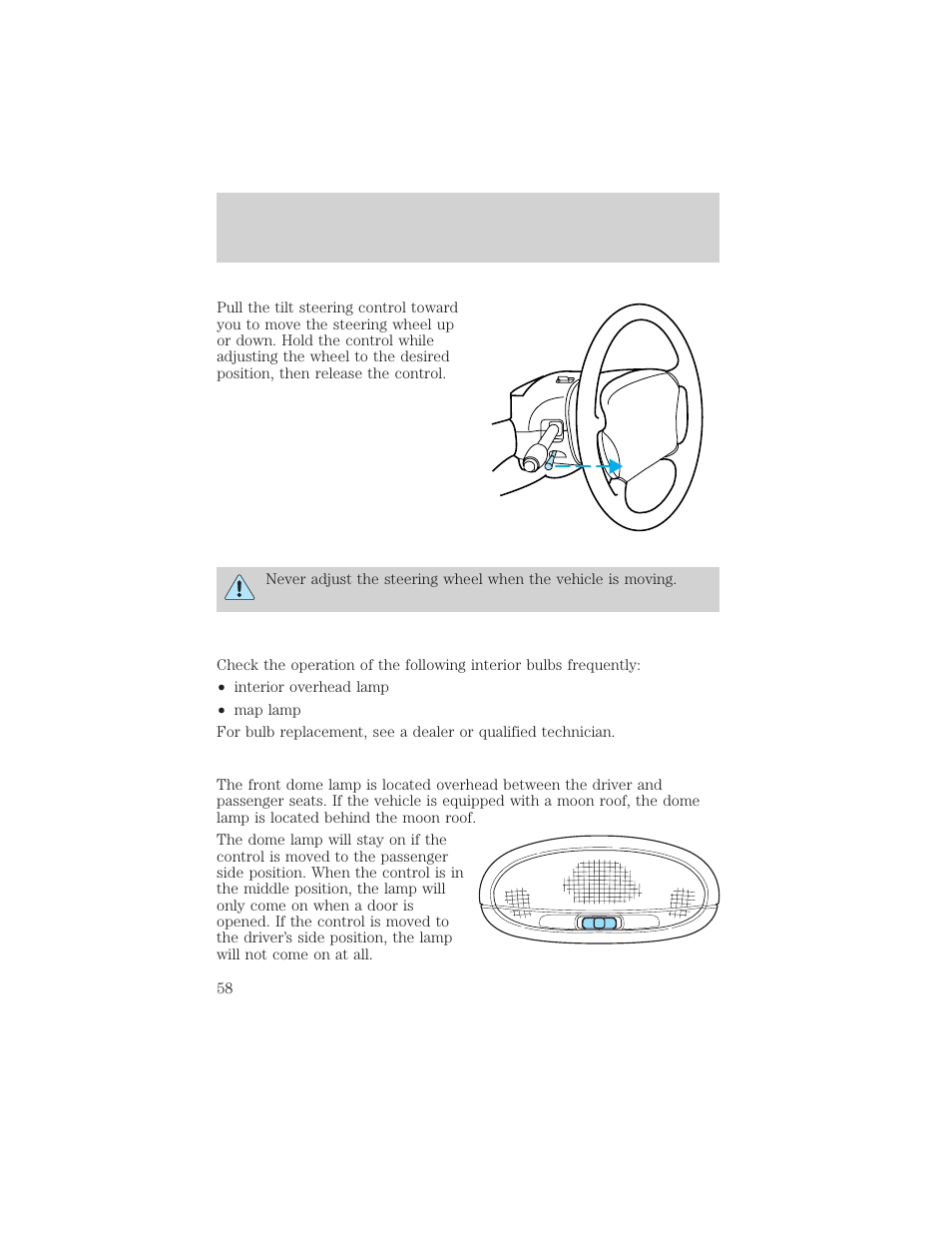 Controls and features | FORD 2001 Taurus User Manual | Page 58 / 256