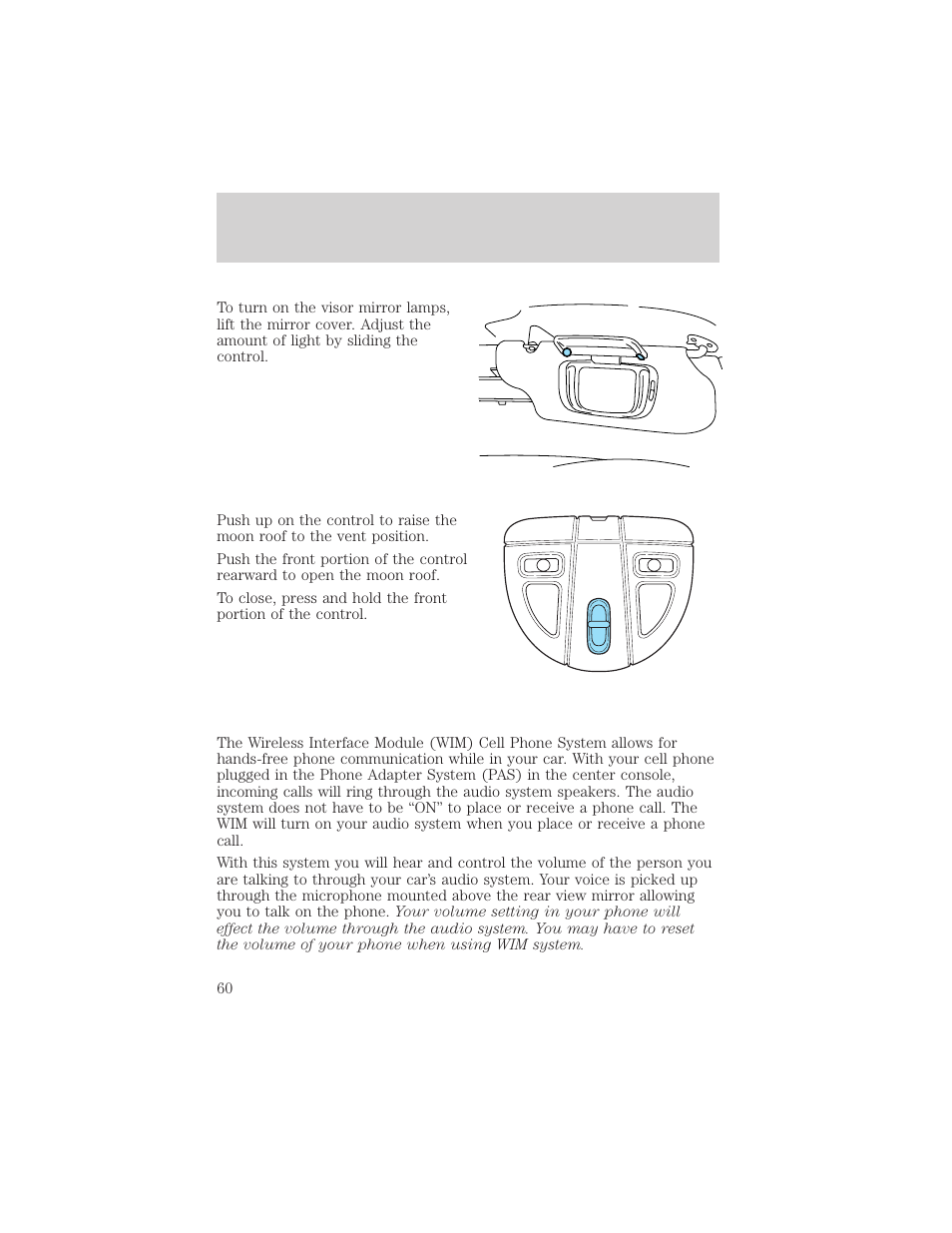 Controls and features | FORD 2001 Taurus User Manual | Page 60 / 256