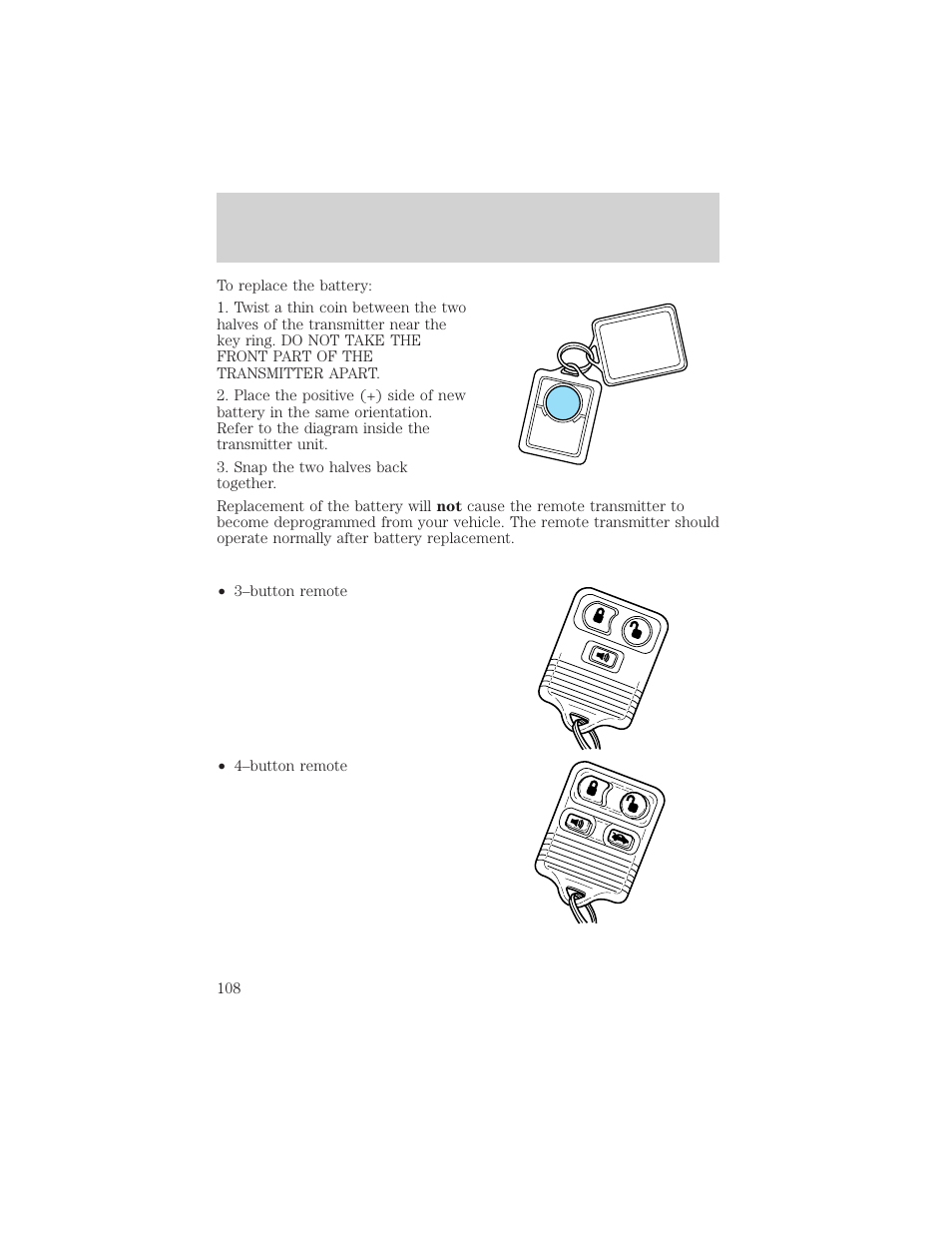 Controls and features | FORD 2001 Windstar User Manual | Page 108 / 288