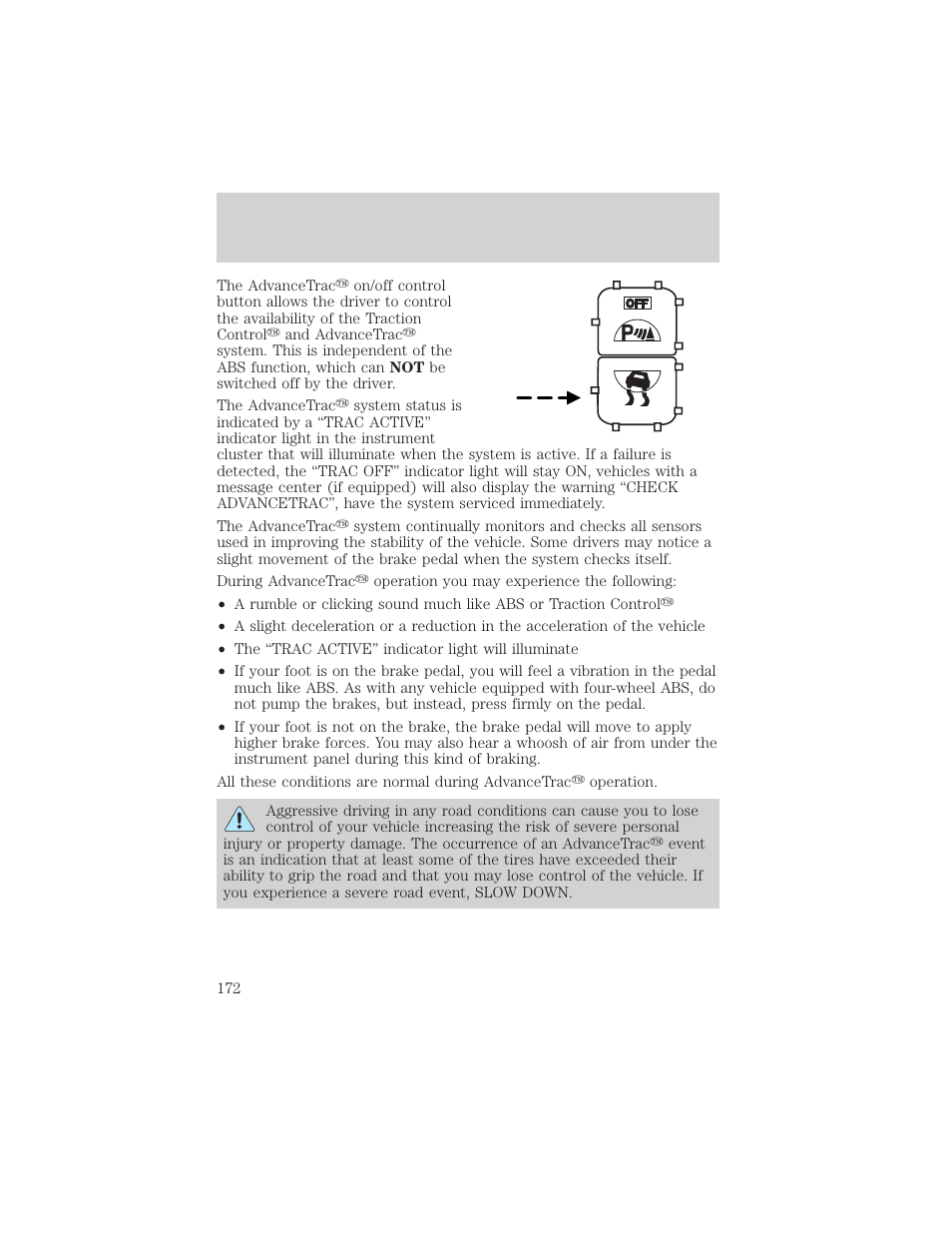 Driving | FORD 2001 Windstar User Manual | Page 172 / 288