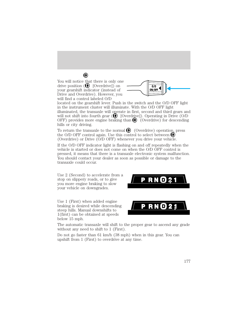 Driving | FORD 2001 Windstar User Manual | Page 177 / 288