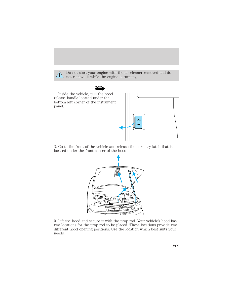 Maintenance and care | FORD 2001 Windstar User Manual | Page 209 / 288