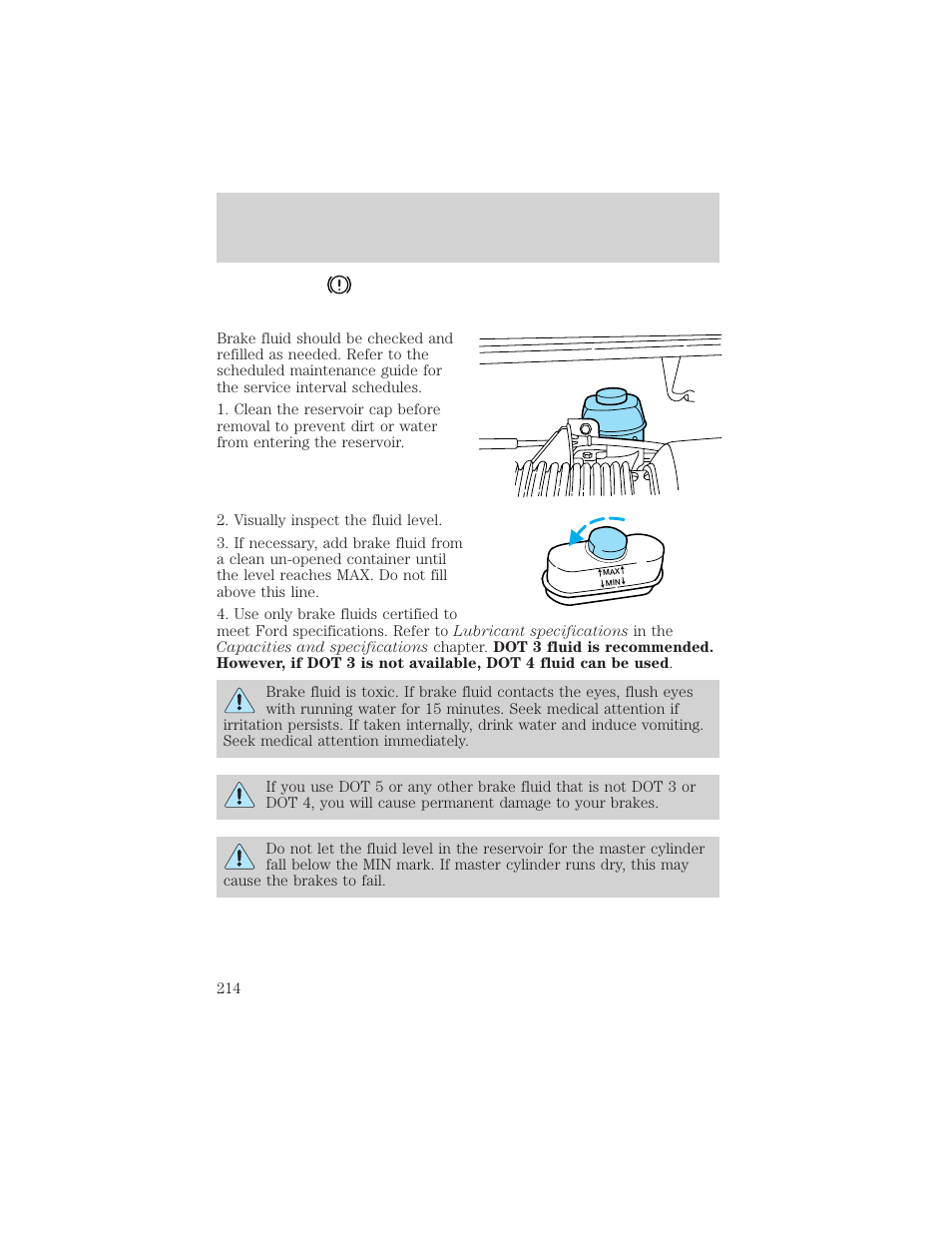 Maintenance and care | FORD 2001 Windstar User Manual | Page 214 / 288