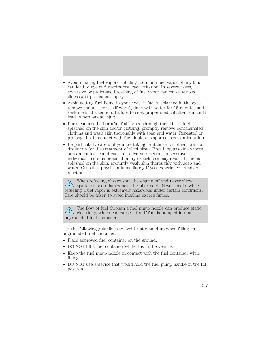 Maintenance and care | FORD 2001 Windstar User Manual | Page 237 / 288