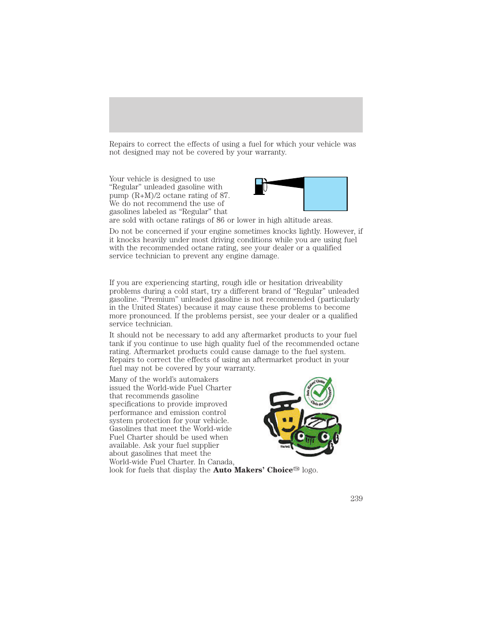FORD 2001 Windstar User Manual | Page 239 / 288