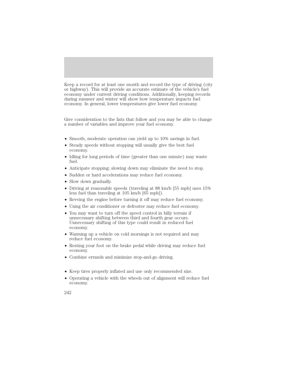 Maintenance and care | FORD 2001 Windstar User Manual | Page 242 / 288