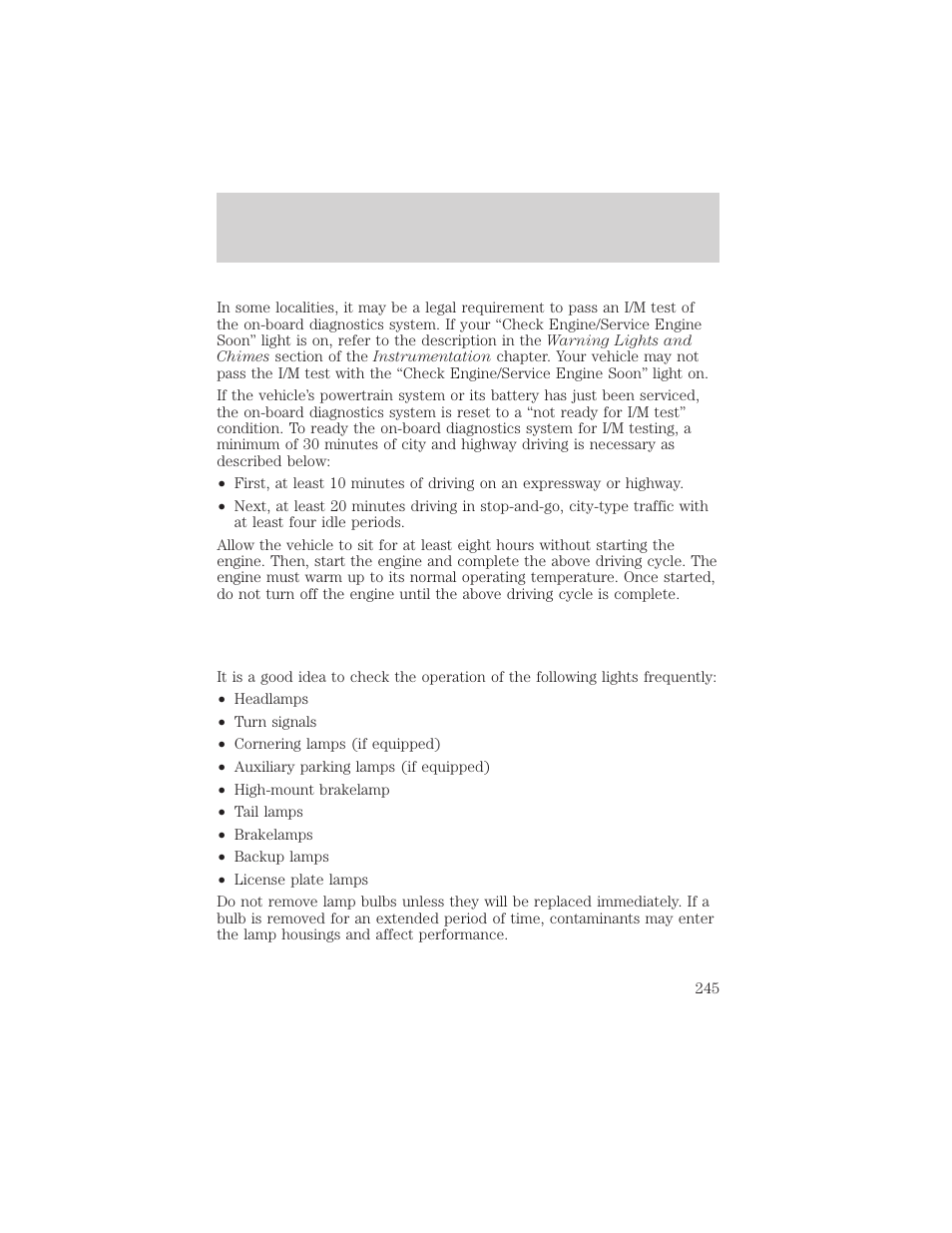 Maintenance and care | FORD 2001 Windstar User Manual | Page 245 / 288