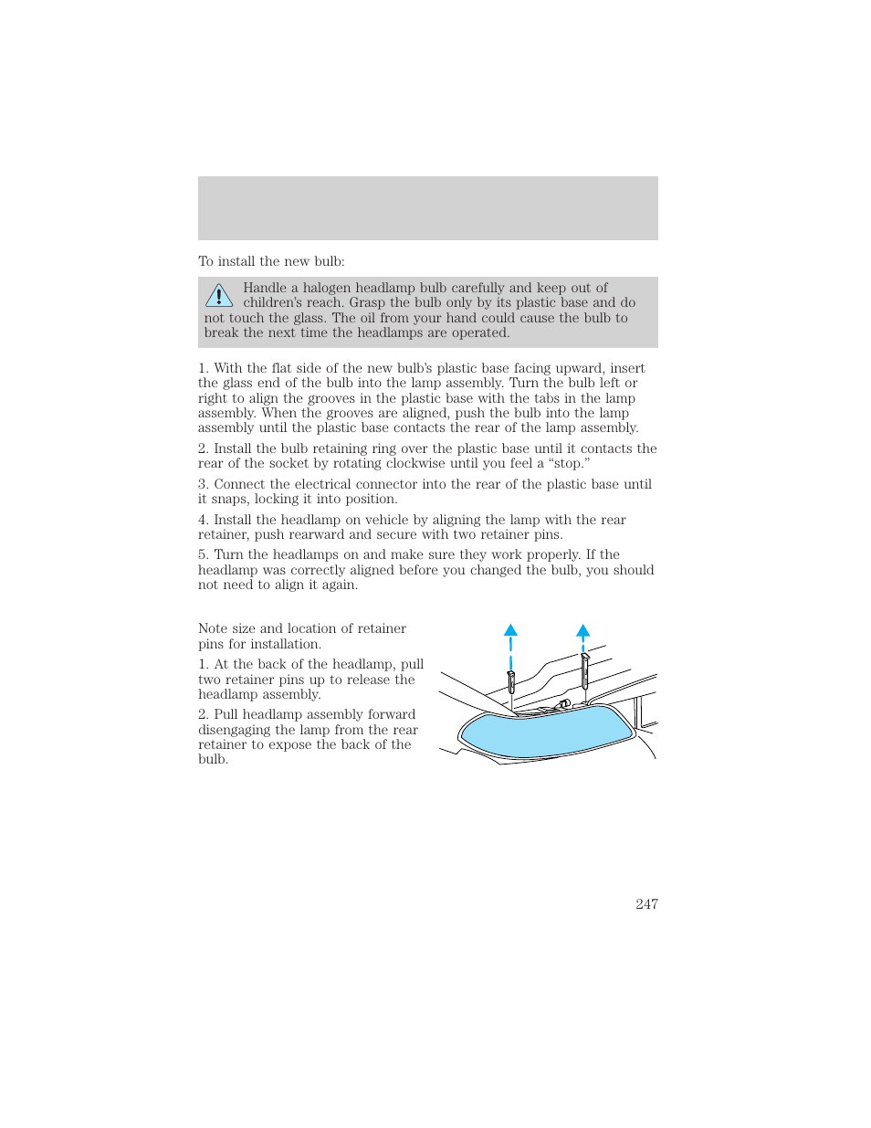 Maintenance and care | FORD 2001 Windstar User Manual | Page 247 / 288
