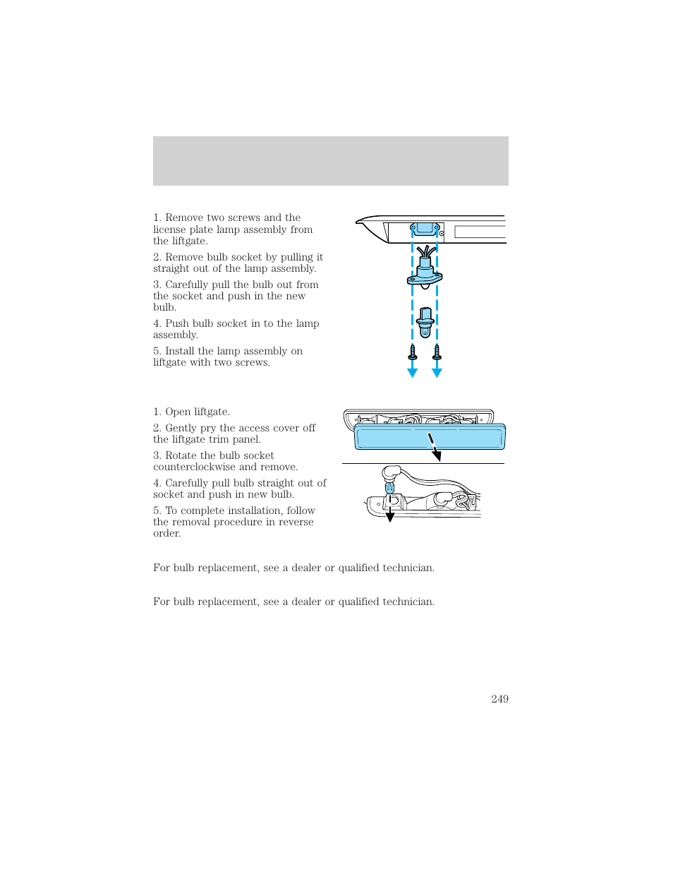 Maintenance and care | FORD 2001 Windstar User Manual | Page 249 / 288