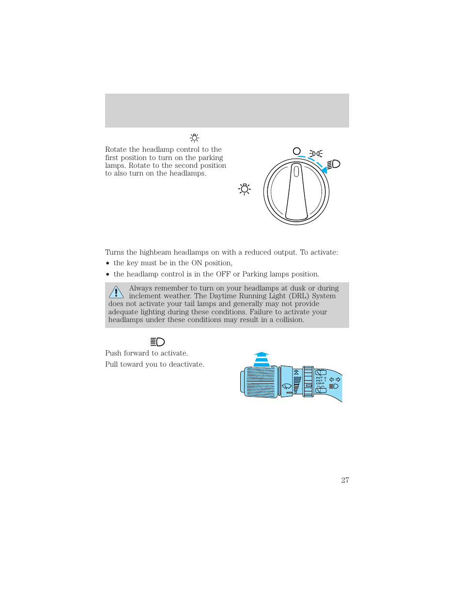 Controls and features | FORD 2001 Windstar User Manual | Page 27 / 288