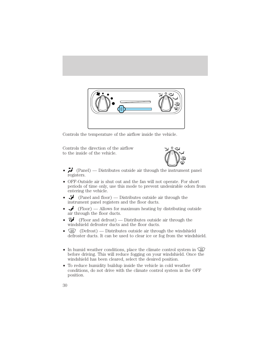 Controls and features | FORD 2001 Windstar User Manual | Page 30 / 288