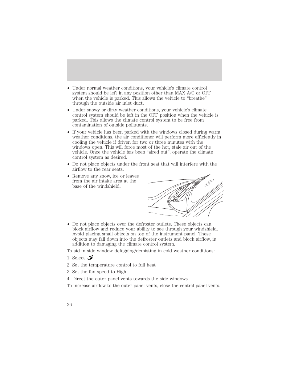 Controls and features | FORD 2001 Windstar User Manual | Page 36 / 288