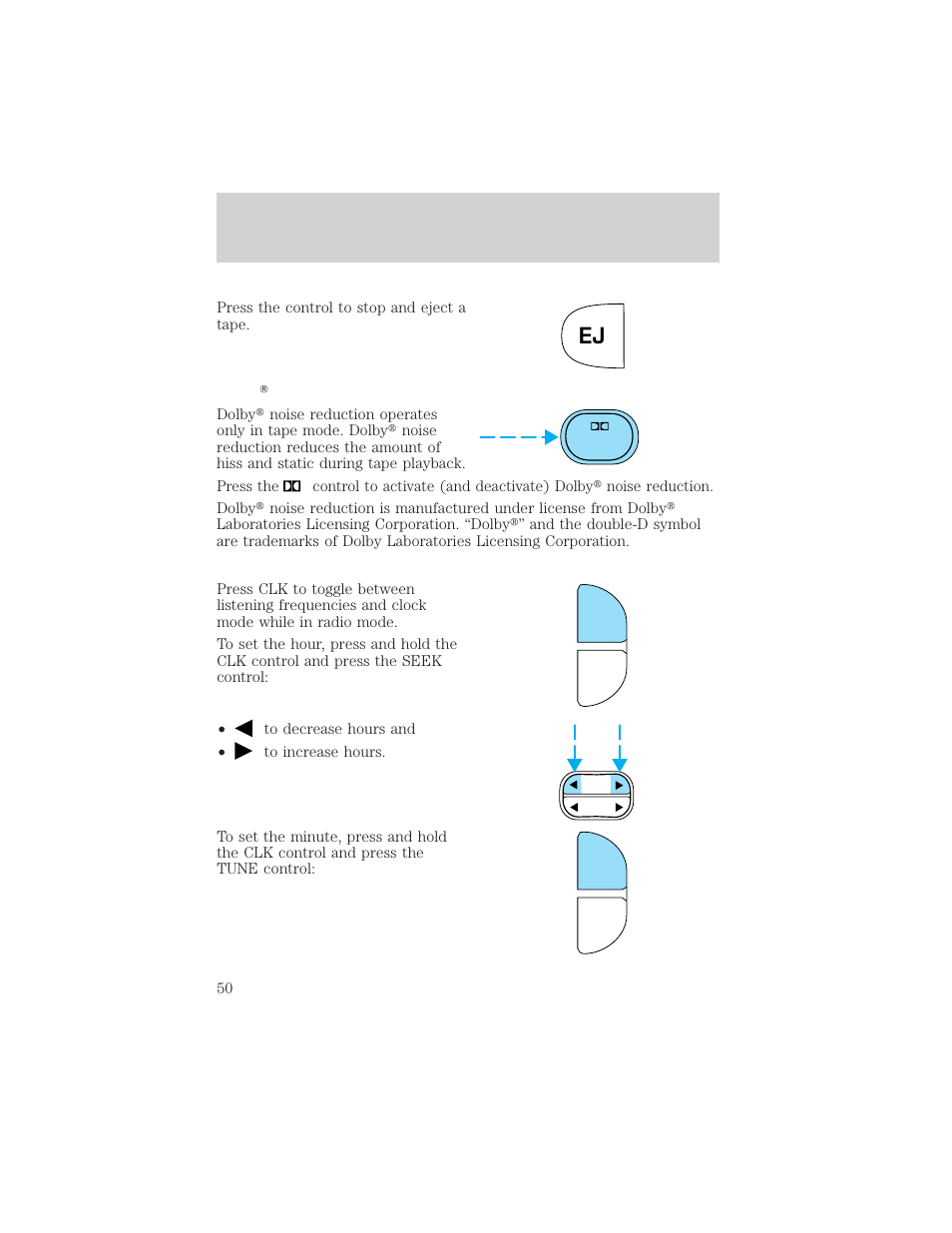 Controls and features | FORD 2001 Windstar User Manual | Page 50 / 288