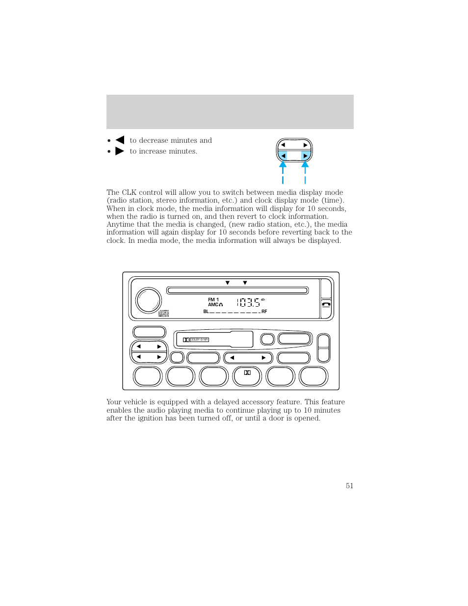 Controls and features | FORD 2001 Windstar User Manual | Page 51 / 288