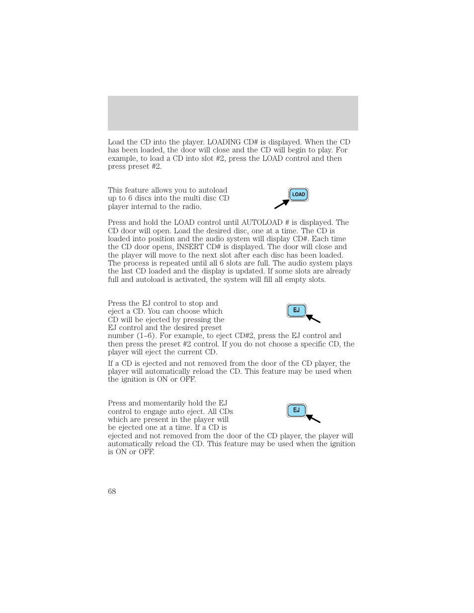 Controls and features | FORD 2001 Windstar User Manual | Page 68 / 288