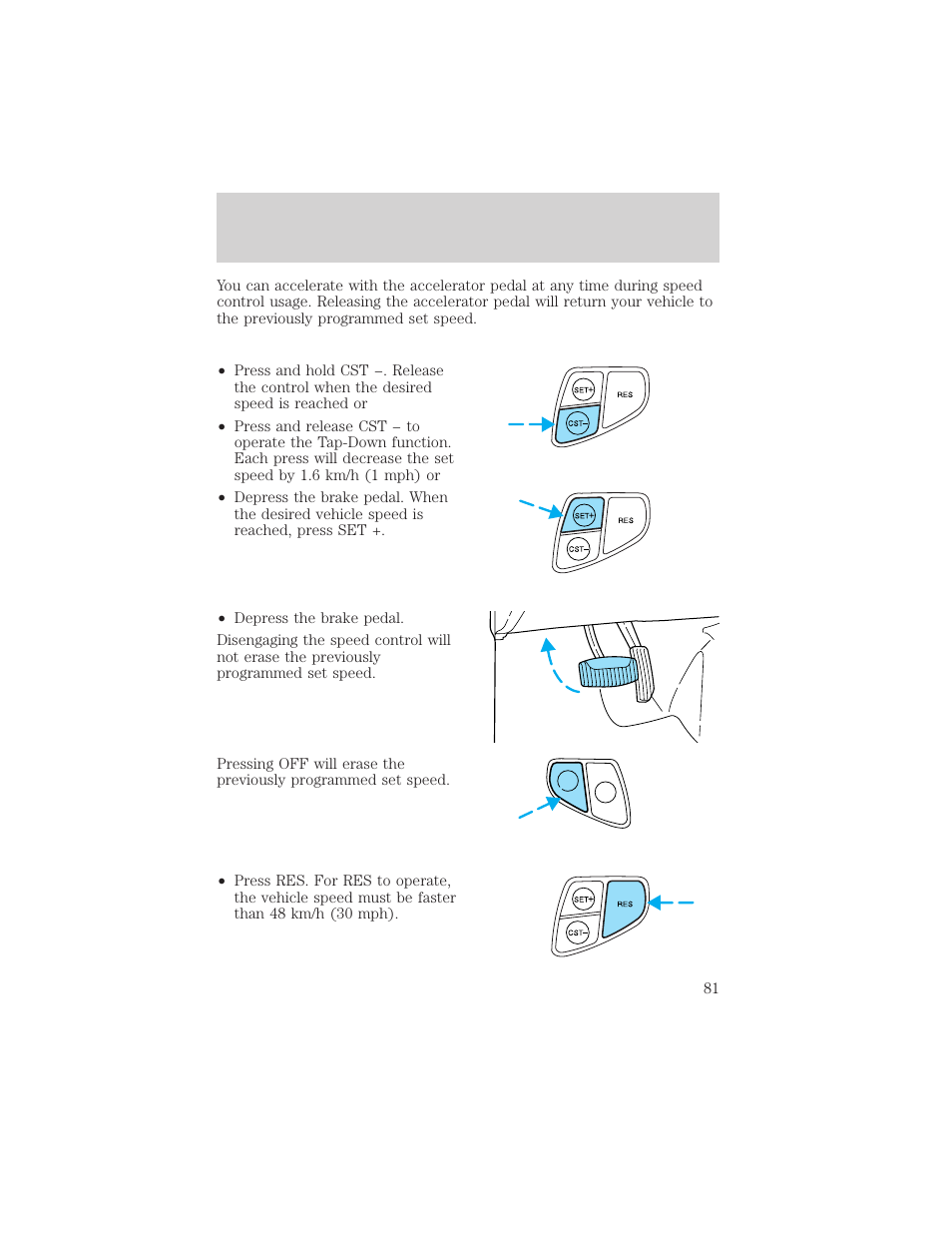 Controls and features | FORD 2001 Windstar User Manual | Page 81 / 288