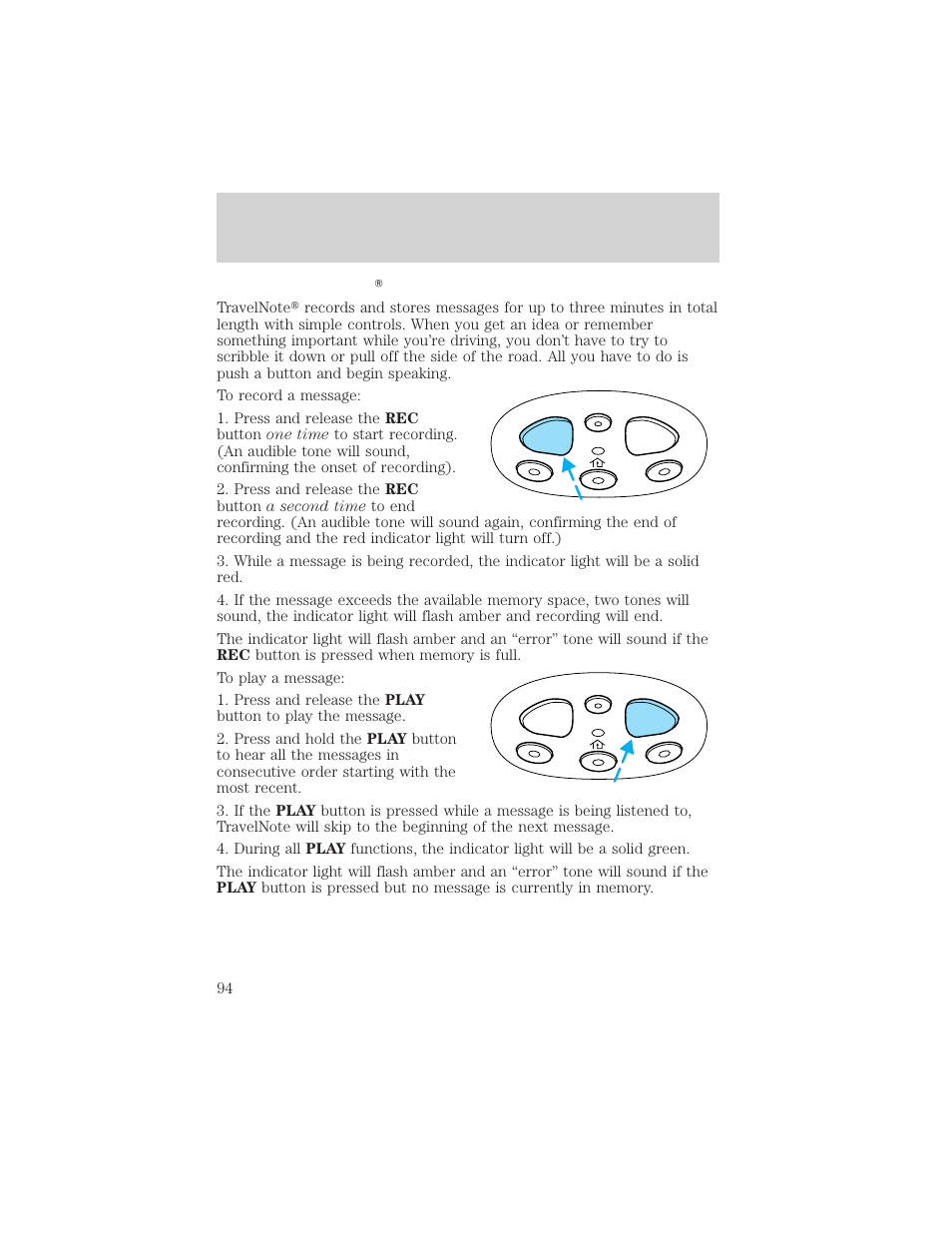 Controls and features | FORD 2001 Windstar User Manual | Page 94 / 288