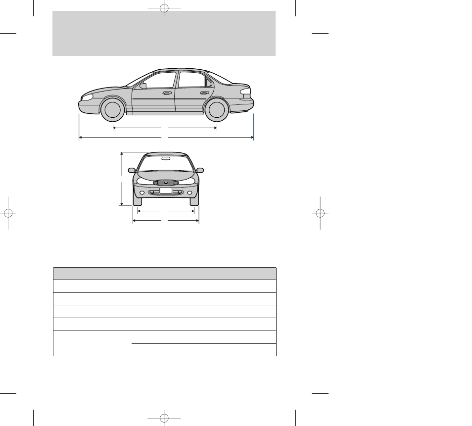 Capacities and specifications | FORD 2000 Contour User Manual | Page 227 / 248