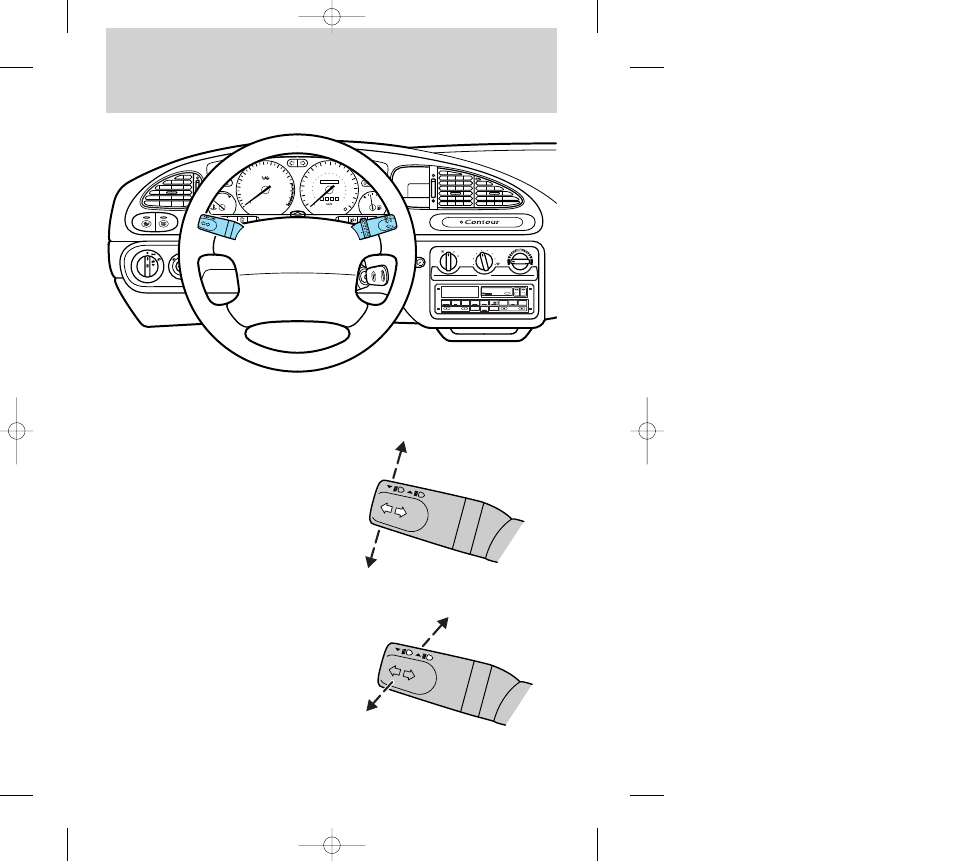 Controls and features, Clock traction trol | FORD 2000 Contour User Manual | Page 57 / 248