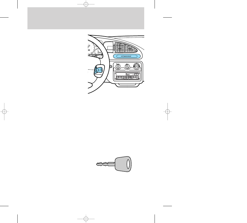 Controls and features, Clock | FORD 2000 Contour User Manual | Page 71 / 248