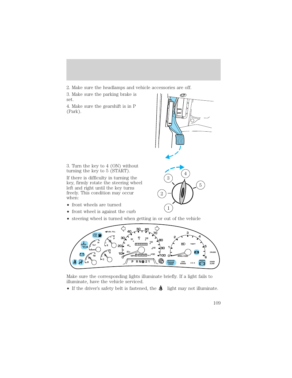 Starting | FORD 2000 Excursion v.1 User Manual | Page 109 / 232