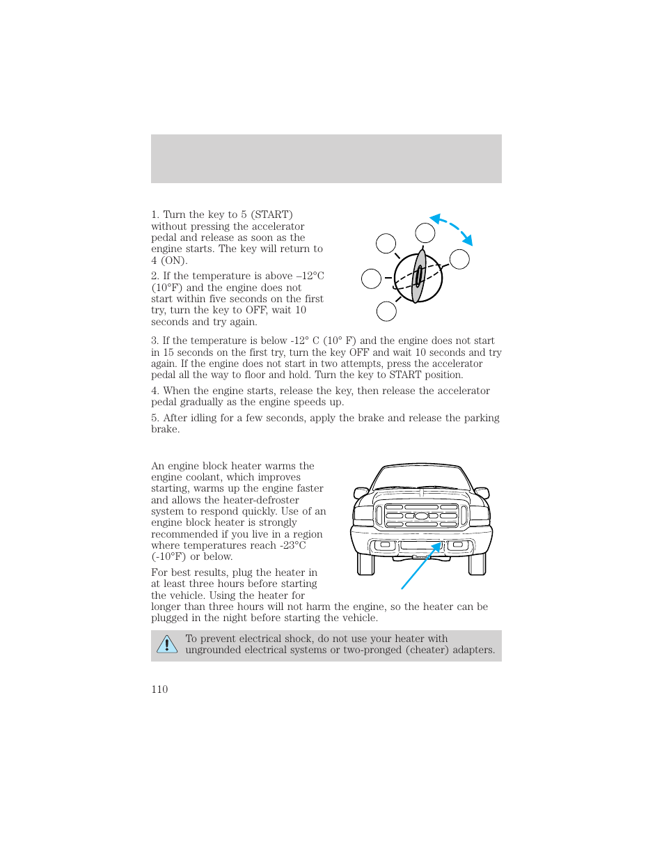 Starting | FORD 2000 Excursion v.1 User Manual | Page 110 / 232