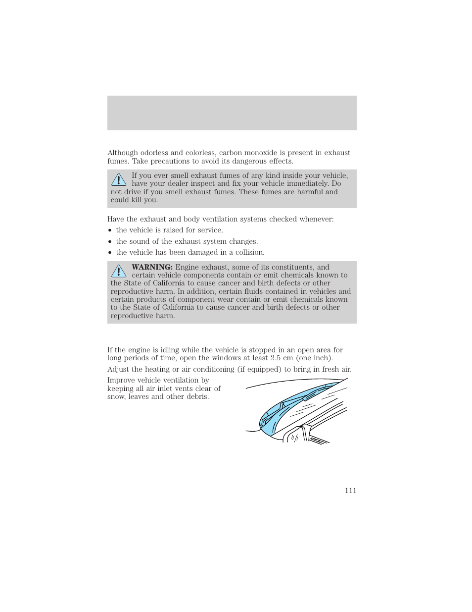 Starting | FORD 2000 Excursion v.1 User Manual | Page 111 / 232