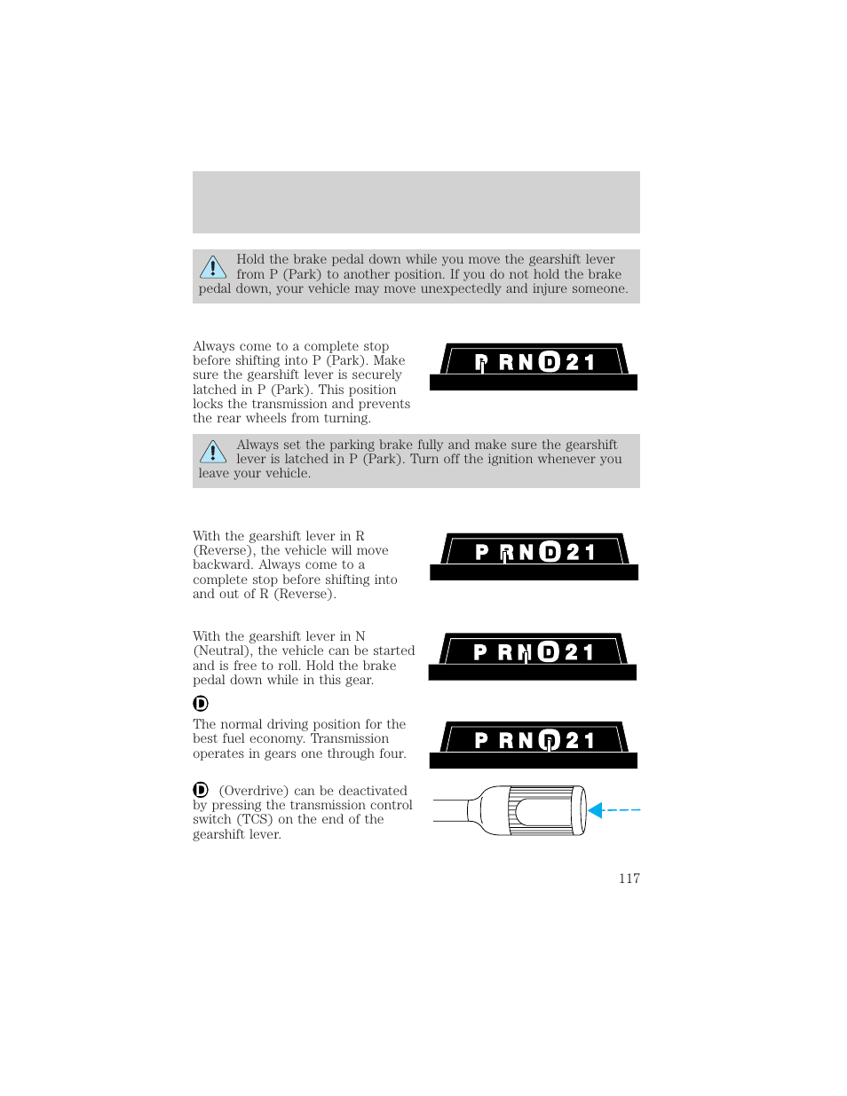 Driving | FORD 2000 Excursion v.1 User Manual | Page 117 / 232
