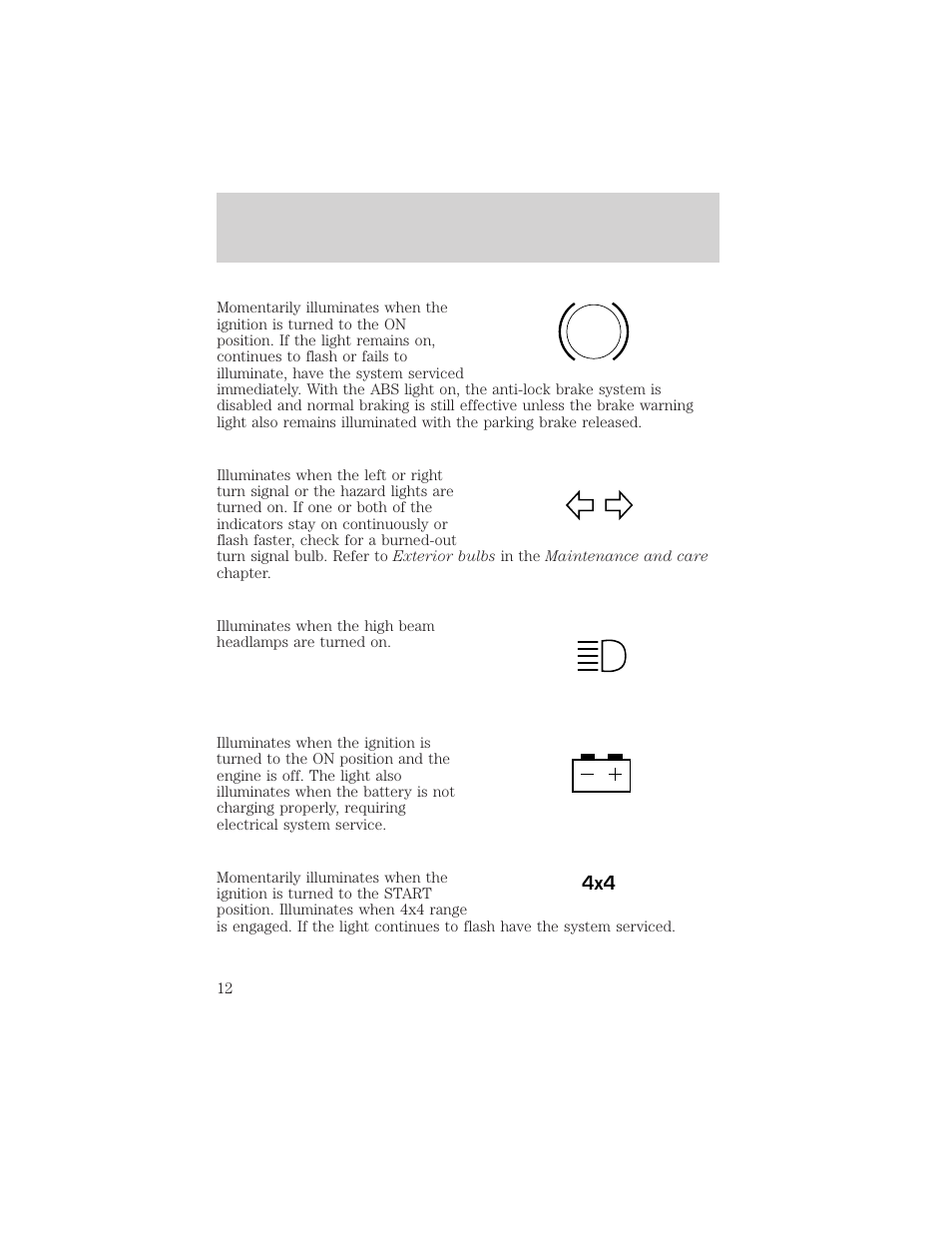 Instrumentation | FORD 2000 Excursion v.1 User Manual | Page 12 / 232