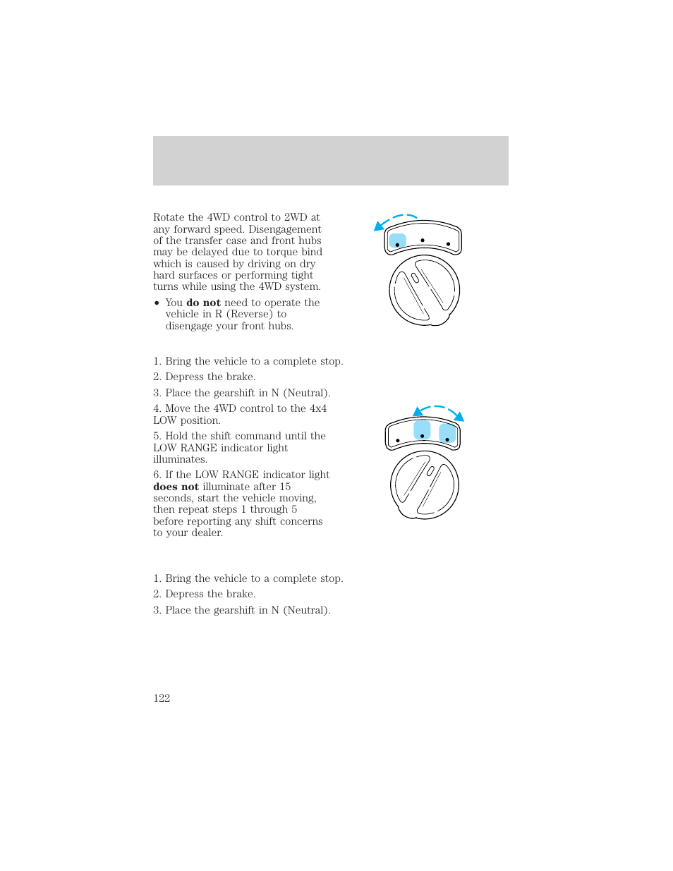Driving | FORD 2000 Excursion v.1 User Manual | Page 122 / 232