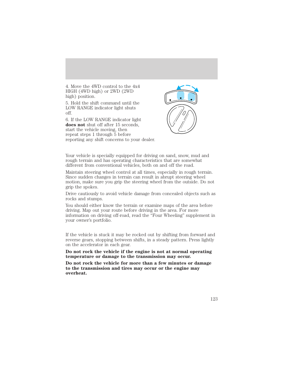 Driving | FORD 2000 Excursion v.1 User Manual | Page 123 / 232