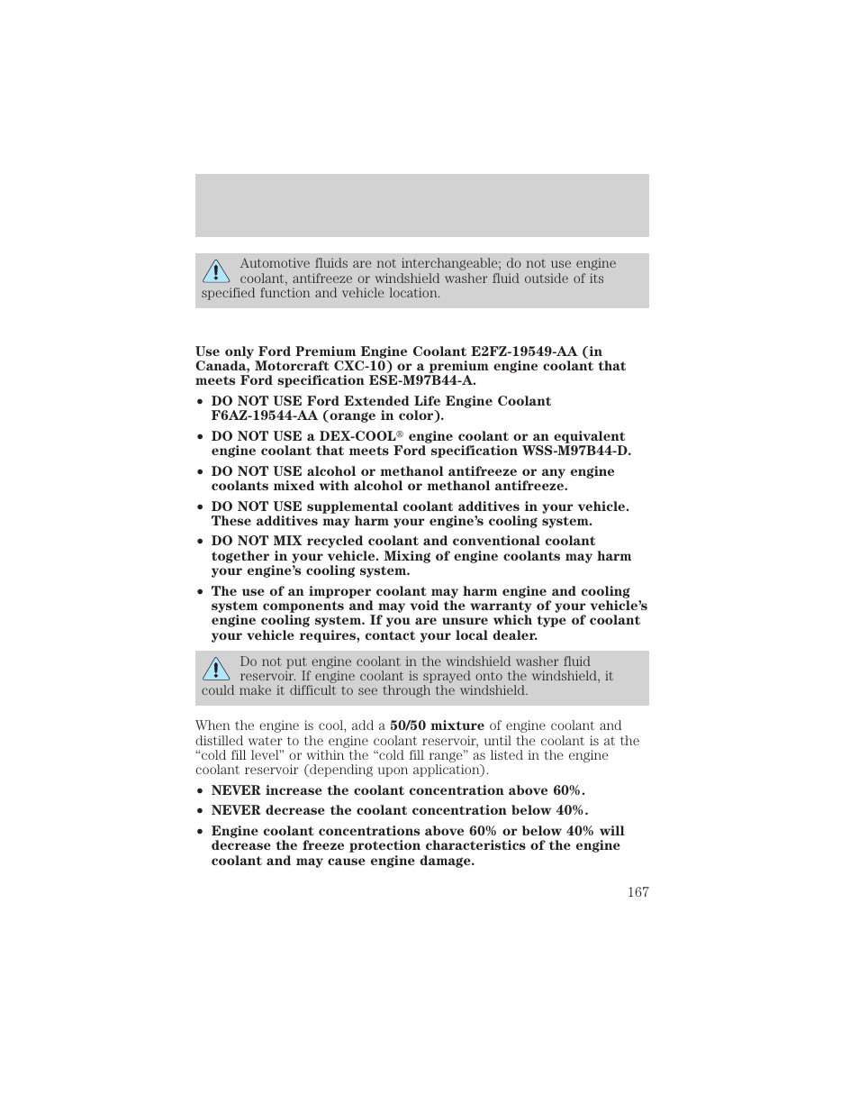 Maintenance and care | FORD 2000 Excursion v.1 User Manual | Page 167 / 232