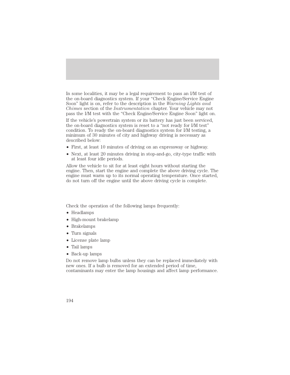 Maintenance and care | FORD 2000 Excursion v.1 User Manual | Page 194 / 232